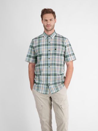 Lerros Kurzarmhemd LERROS LERROS Kurzarmhemd f&uuml;r Herren, gross kariert, Herren, Gr. S, Normalgr&ouml;ssen, blau (coastal sea blau), 100% Baumwolle, Hemden Kurzarm