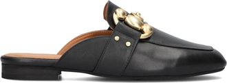 Notre-V Schoenen, Dames, Zwart, 37 EU, Leer, Elegante Zwarte Slippers