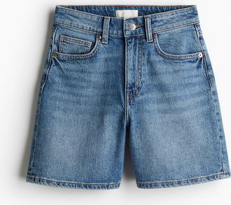 H&M Jeansshorts mit hohem Bund - Denimblau