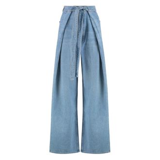 Mother Wide Jeans, female, Blue, Size: W27 Snacks! The Fold In Funnel Wide-leg Jeans