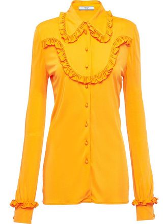 Prada Blouse met ruches - Oranje