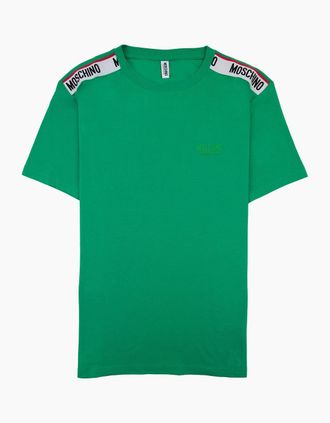 Moschino Mens Moschino Underwear Tape Logo T-shirt Green - Size: 29/28/32