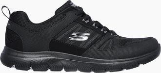 Skechers Womens Mesh Qtr Lace Up W Mf Low Top Trainers Womens - Black - Size: 2.5