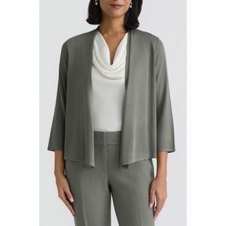 Kasper Crop A-Line Cardigan in Dk Sea Stone at Nordstrom, Size X-Small