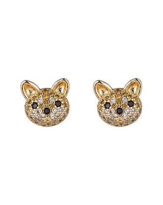 Eyecandy LA Eye Candy La Cz Fox Stud Earrings