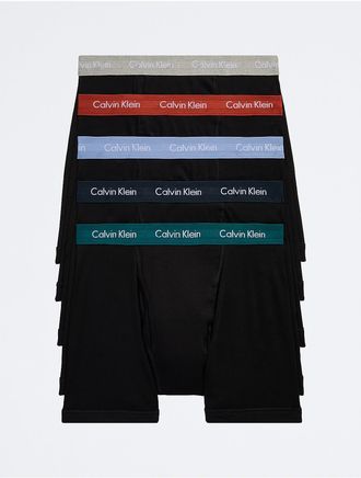 Calvin Klein Mens Cotton Classics 5-Pack Boxer Brief - Multi - XL