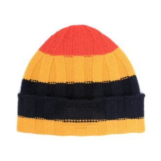 Guest In Residence The Rib Stripe Hat - Heren - Hoeden - Veelkleurig - ONE Size - Kasjmier - Accessoires
