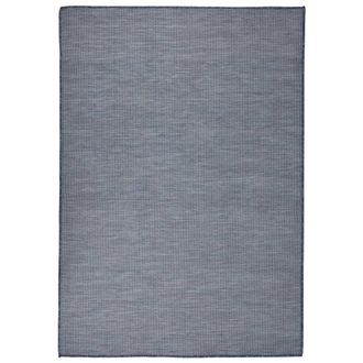 vidaXL Alfombra De Exterior De Tejido Plano Azul 160x230 Cm Vidaxl