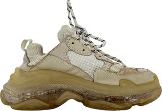Balenciaga Balenciaga Triple S sneakers met transparante zool in beige polyester