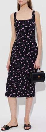Dolce & Gabbana Floral Print Dress, Womens, Black