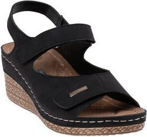 Good Choice Shoes Keltie Wedge Sandal in Black at Nordstrom Rack, Size 6.5