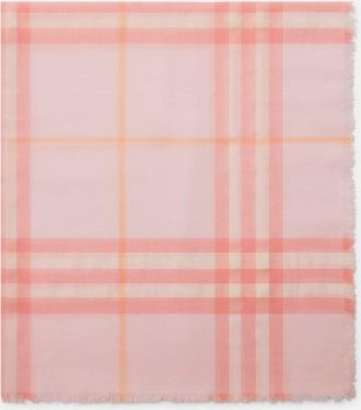 Burberry Wide Check Wool Scarf