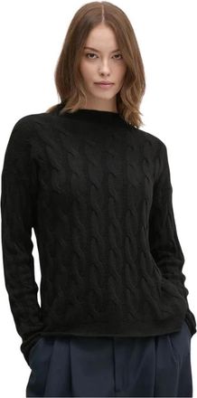 Benetton Trui met ronde hals - Dames - Ronde hals truien - Zwart - M - Wol - Truien & Vesten