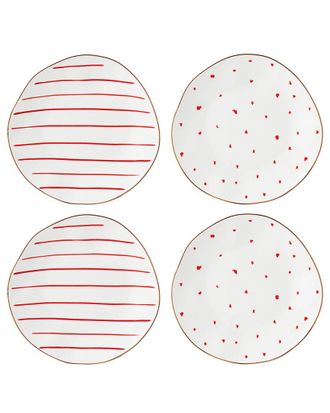 Lenox Set Of 4 Garnet Bay Dessert Plates