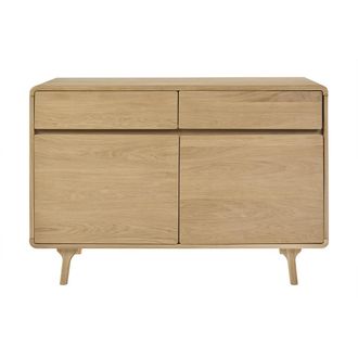 Miliboo Mueble De Ba&ntilde;o De Madera De Roble Macizo L120 Cm Esteban