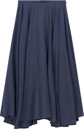 Lardini Maxi Rokken - Dames - Maxi Rokken - Blauw - XL - Linnen - Rokken