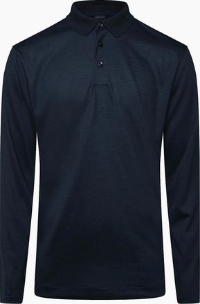 HUGO BOSS Mens H-Pado 110 Long Sleeve Polo Shirt - Navy - Size: 40