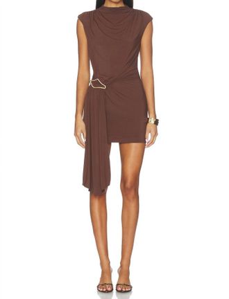 NBD Womens Nicolette Mini Dress In Chocolate Brown