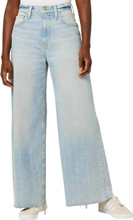 Hudson Womens James High Rise Wide Leg Barefoot Jean In Iris