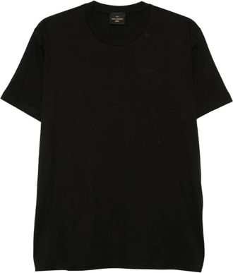Paul & Shark Camiseta de cuello redondo con logo bordado - Tops - Hombre - Negro - L