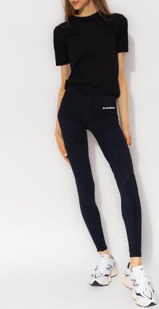 Jil Sander Training Leggings, Womens, Black