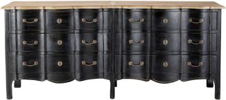 Maisons du monde C&oacute;moda doble 6 cajoneras negra 200 cm