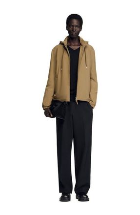 Sandro Zip-up hooded jacket in Caramel at Nordstrom, Size Xx-Large