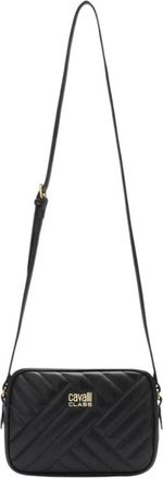 Roberto Cavalli Stijlvolle Schoudertas met Ketting - Dames - Schoudertassen - Zwart - ONE Size - Tassen