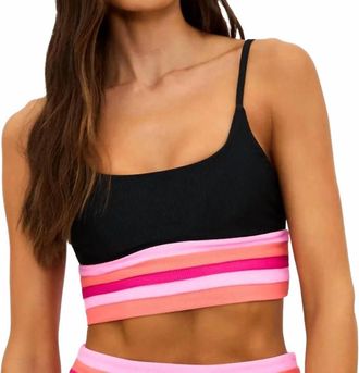 Beach Riot Mae Top In Ruby Colorblock