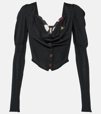 Vivienne Westwood Puff-shoulder wool and silk top