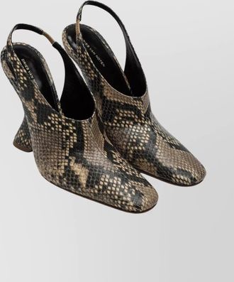 Dries Van Noten wedge pumps in printed leather design