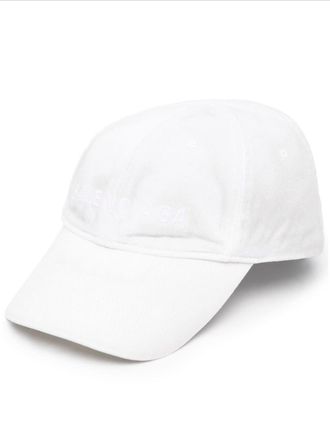 Balenciaga embroidered-logo baseball cap - unisex - Cotton/Polyester/Cotton - L - White