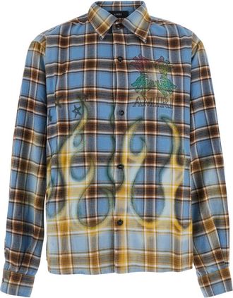 Amiri Blue Regular Plaid Shirt
