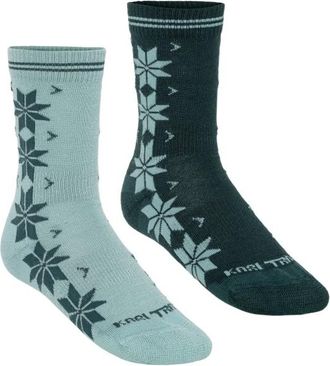 Kari Traa Vinst Sock 2 Pack Merinosocken f&uuml;r Damen | t&uuml;rkis/blau
