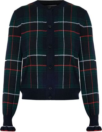 Alexander McQueen Cardigan con ruches - Verde