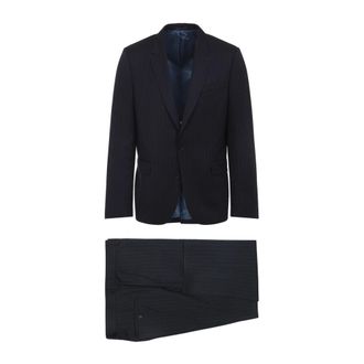 Paul Smith Tailored Fit Twee Knoop Pak - Heren - Business pakken - Blauw - XL - Wol - Kostuums