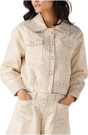 Amaya Amsterdam Jassen, Dames, Beige, S, Beige Salia Jas voor Vrouwen