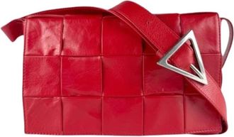 Bottega Veneta Pre-owned Cross Body Bags, female, Red, Size: ONE SIZE Pre-owned Vintage Shoulder Bag