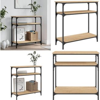 vidaXL Tavolino Consolle Rovere Sonoma 75x29x75cm in Legno Multistrato - Tavolo da ingresso - Tavolo da soggiorno