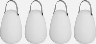 Sweeek Sweeek - L&aacute;mpara De Mesa Exterior Sin Cable, Lucie, 13x13x28 Cm