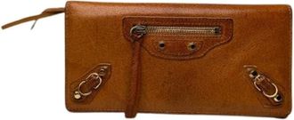 Balenciaga Pre-owned Clutches, female, Orange, Size: ONE SIZE Pre-owned Leather Clutch