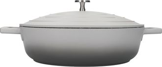 MasterClass Cacerola Poco Profunda Con Tapa 4l/28 Cm, Aluminio Fundido Ligero, Apta Para Horno Y Placa De Inducci&oacute;n, Gris Ombre