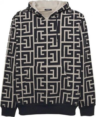 Balmain Beige Cotton Mens Sweatshirt