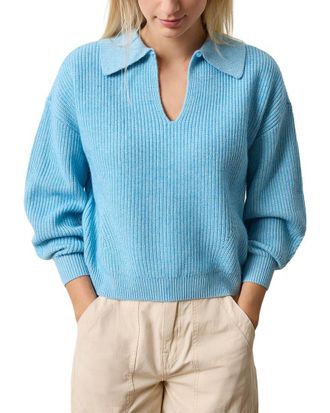 Lilla P Easy Fit Keyhole Rib Sweater