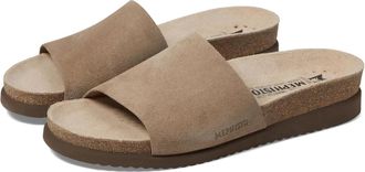 Mephisto Womens Mephisto Hanik Sandals Gray Suede Round Toe Slip-On Slide ZOGG2233