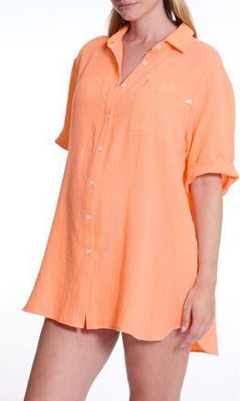 Cache Coeur Ice Cream Maternity nightgown in Apricot at Nordstrom, Size X-Small/small