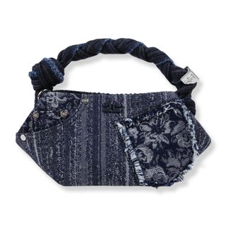 Ganni Mini Bou Bag - Dames - Tassen - Blauw - Maat: ONE Size Katoen