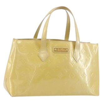 Louis Vuitton Pre-owned Handbags, female, Beige, Size: ONE SIZE Pre-owned Perle Patent Leather Hand Bag