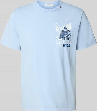 Replay Regular Fit T-Shirt mit Logo-Print in Hellblau, Gr&ouml;&szlig;e XXL