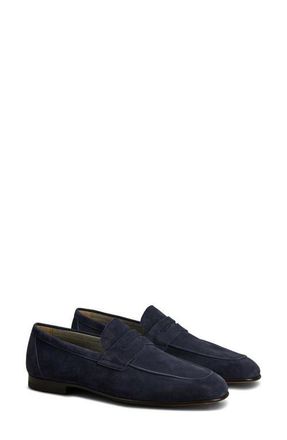 Tod's Deconstructed Penny Loafer in Blue at Nordstrom, Size 8.5Us